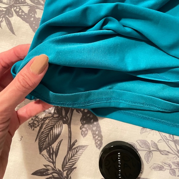 EXPRESS Blue Green Teal Sleeveless Mini Dress NWT - Picture 6 of 8